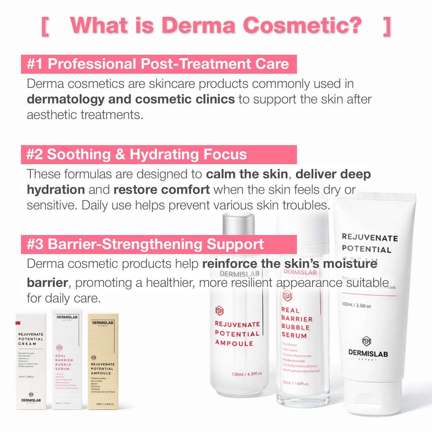 Rejuvenate Hydrate Soothing Barrier Boost Derma Cosmetic Essentials